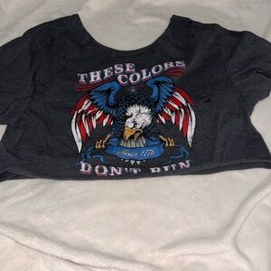 cropped distressed tshirt